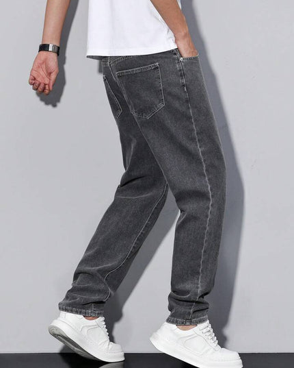 Charcoal Black Carrot Fit Jeans For Men's