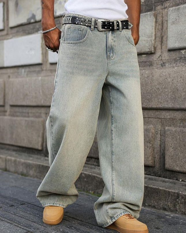 Classic 90s Sea Green Baggy Fit Jeans