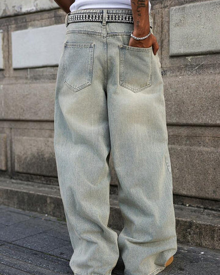 Classic 90s Sea Green Baggy Fit Jeans