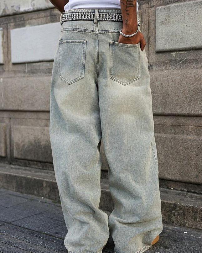 Classic 90s Sea Green Baggy Fit Jeans