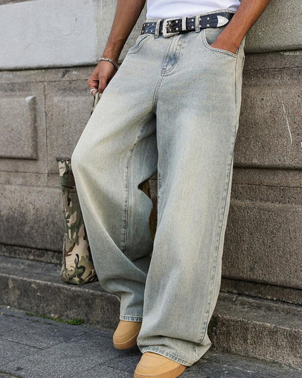 Classic 90s Sea Green Baggy Fit Jeans