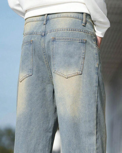 Light Blue Vintage Wash Baggy Fit Jeans