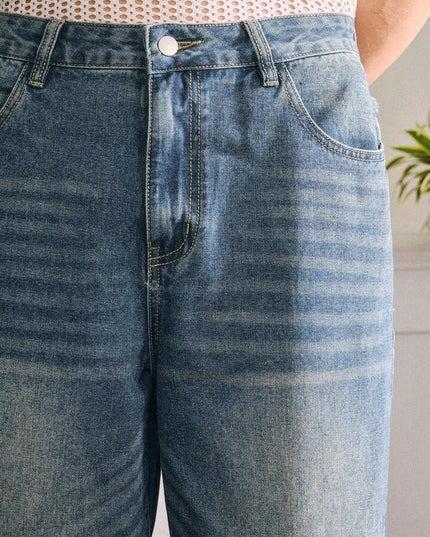 Mid Blue Retro Wash Baggy Fit jeans