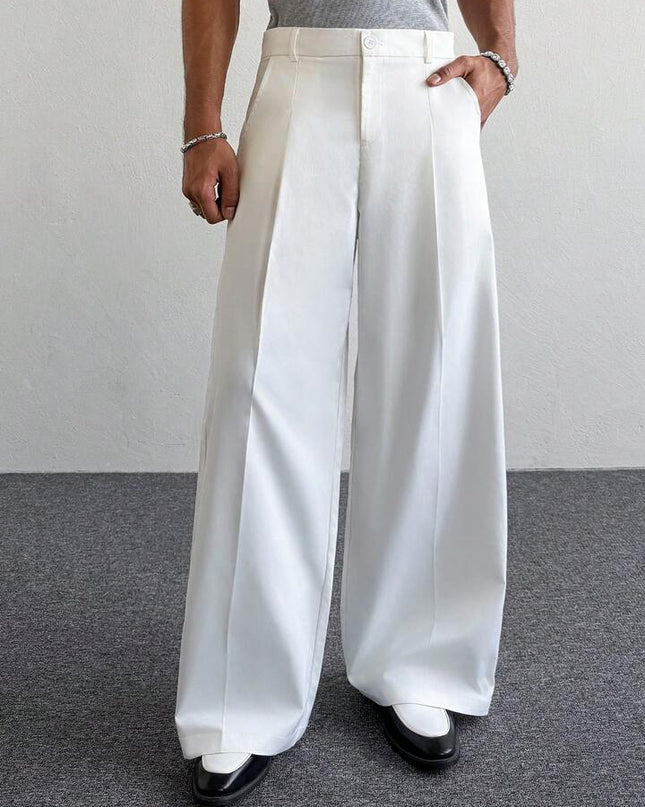 White Baggy Korean Pants