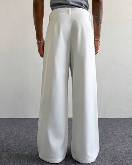 White Baggy Korean Pants