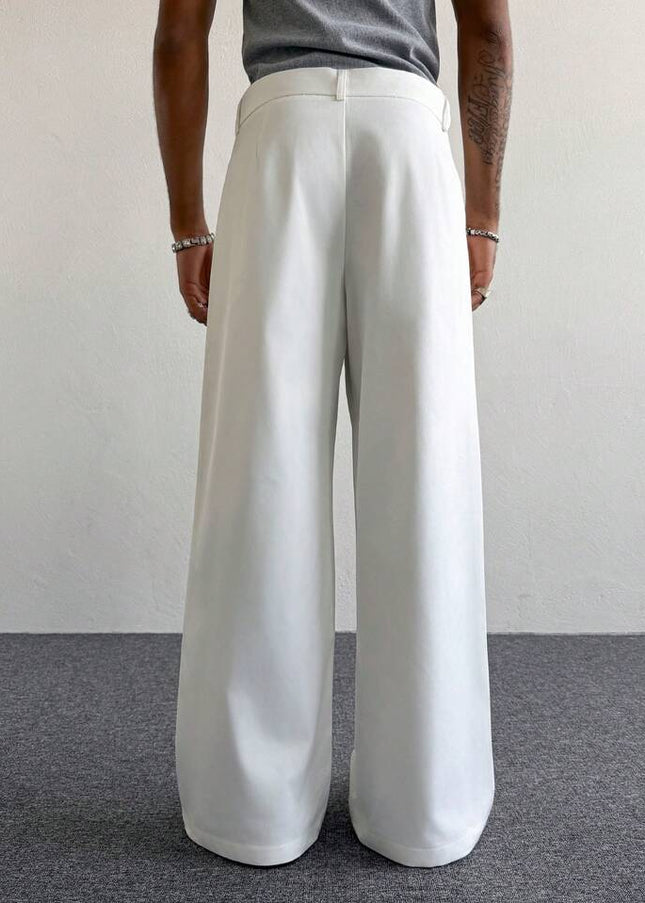 White Baggy Korean Pants