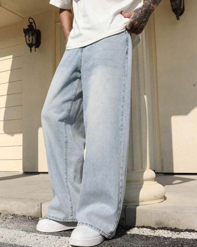 Pale Blue Baggy Fit Jeans