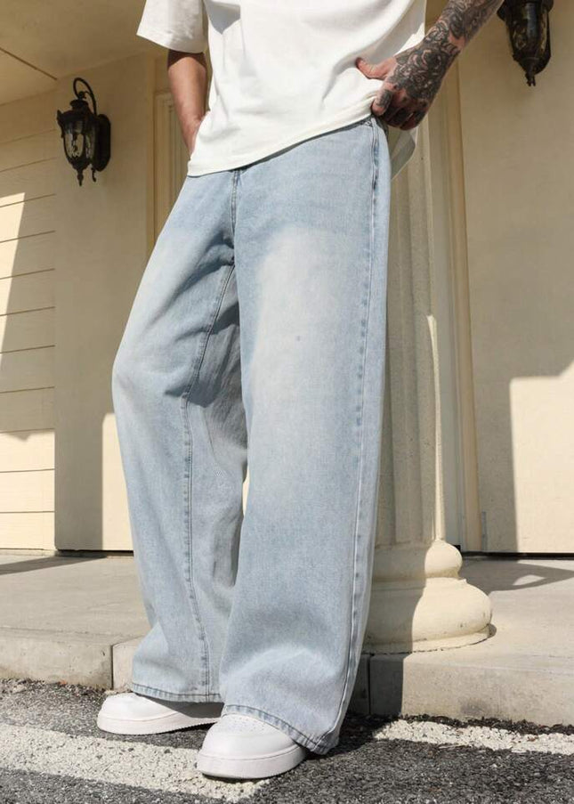 Pale Blue Baggy Fit Jeans