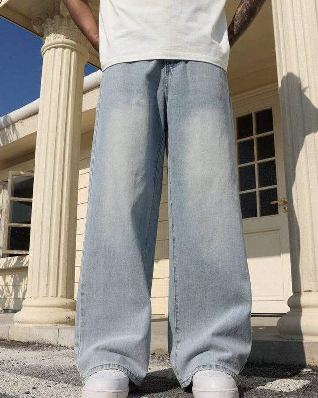Pale Blue Baggy Fit Jeans