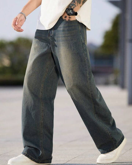 Dark Fade Casual Baggy Fit Jeans