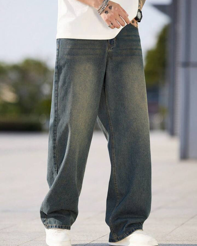 Dark Fade Casual Baggy Fit Jeans