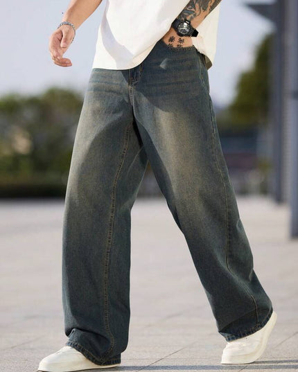 Dark Fade Casual Baggy Fit Jeans